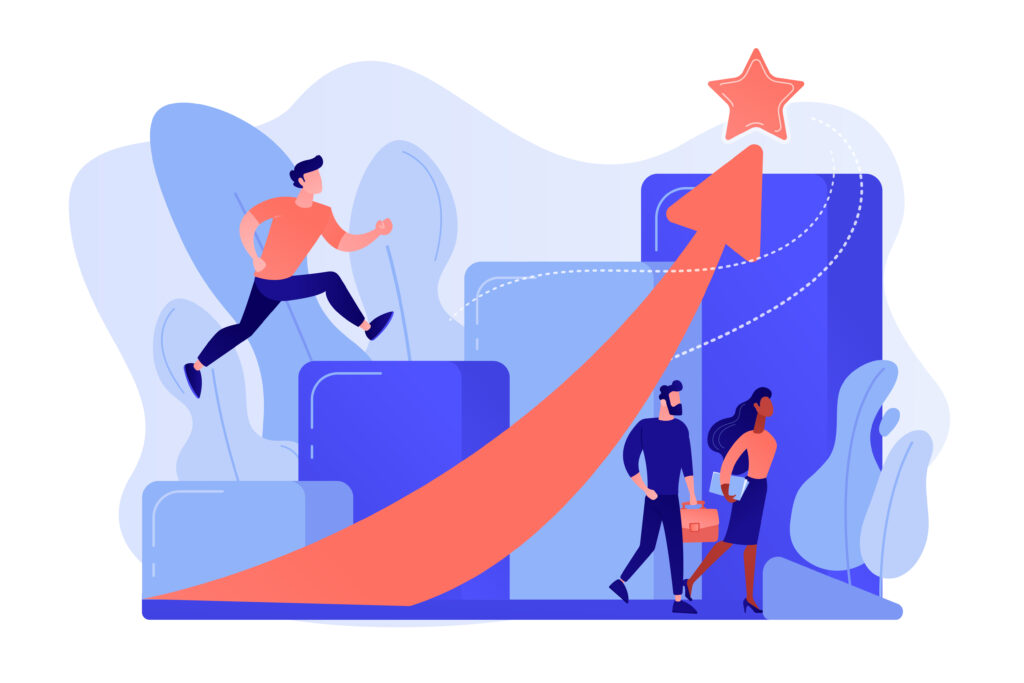 career growth concept vector illustration.